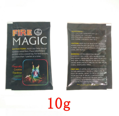 Polvo para Llamas de Colores, Paquete de 25g para Fiestas y Eventos