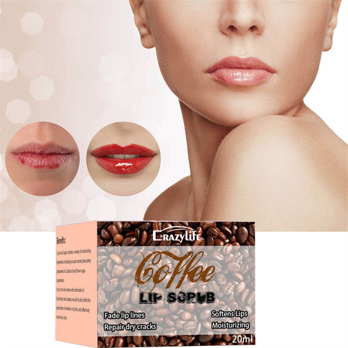 Exfoliante Labial de Café Crazylife para Cuidado Hidratante