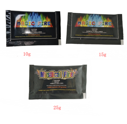 Polvo para Llamas de Colores, Paquete de 25g para Fiestas y Eventos