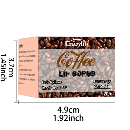 Exfoliante Labial de Café Crazylife para Cuidado Hidratante