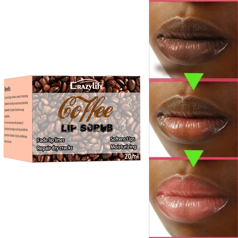 Exfoliante Labial de Café Crazylife para Cuidado Hidratante